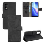 Tinta unita Skin Feel Fibbia magnetica Flip orizzontale Custodia in pelle PU con struttura in vitello con supporto e slot per schede e portafoglio, For Blackview A90