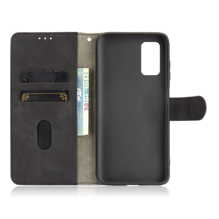 Tinta unita Skin Feel Fibbia magnetica Flip orizzontale Custodia in pelle PU con struttura in vitello con supporto e slot per schede e portafoglio, For Blackview A90