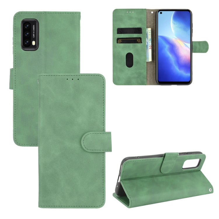 Tinta unita Skin Feel Fibbia magnetica Flip orizzontale Custodia in pelle PU con struttura in vitello con supporto e slot per schede e portafoglio, For Blackview A90