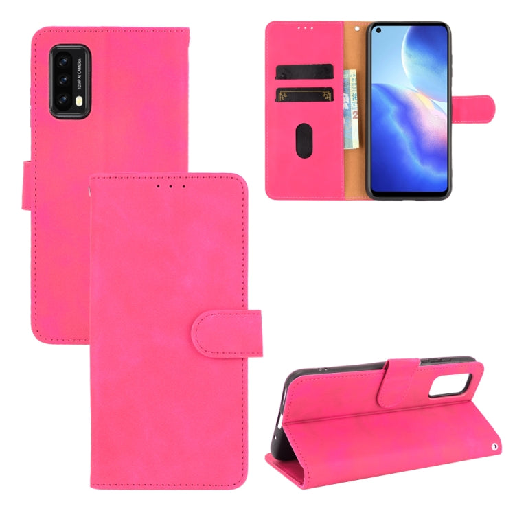 Tinta unita Skin Feel Fibbia magnetica Flip orizzontale Custodia in pelle PU con struttura in vitello con supporto e slot per schede e portafoglio, For Blackview A90
