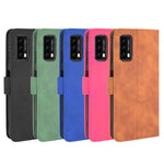 Tinta unita Skin Feel Fibbia magnetica Flip orizzontale Custodia in pelle PU con struttura in vitello con supporto e slot per schede e portafoglio, For Blackview A90