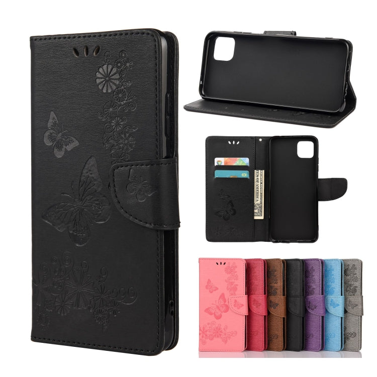 Custodia portafoglio in pelle con farfalla per Galaxy A22 5G