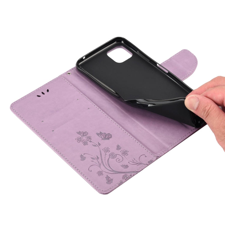 Custodia portafoglio in pelle con motivo farfalla per Galaxy A22