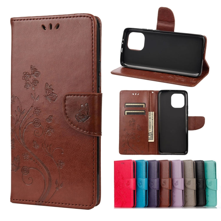 Custodia portafoglio in pelle con motivo farfalla per Galaxy A22