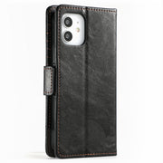 CustodiaNeo Business Custodia in pelle PU con doppia fibbia magnetica con giunzione orizzontale con supporto, slot per carte e portafoglio, For iPhone 12 mini, For iPhone 12 / 12 Pro, For iPhone 12 Pro Max, For iPhone 11 Pro