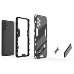 Punk Armor 2 in 1 PC + custodia antiurto in TPU con supporto invisibile, For Samsung Galaxy A32 4G