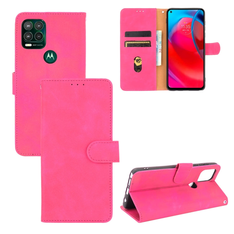 Tinta unita Skin Feel Fibbia magnetica Flip orizzontale Custodia in pelle PU con struttura in vitello con supporto e slot per schede e portafoglio, For Motorola Moto G Stylus 5G, For Nokia C1 Plus