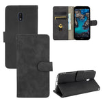 Tinta unita Skin Feel Fibbia magnetica Flip orizzontale Custodia in pelle PU con struttura in vitello con supporto e slot per schede e portafoglio, For Motorola Moto G Stylus 5G, For Nokia C1 Plus