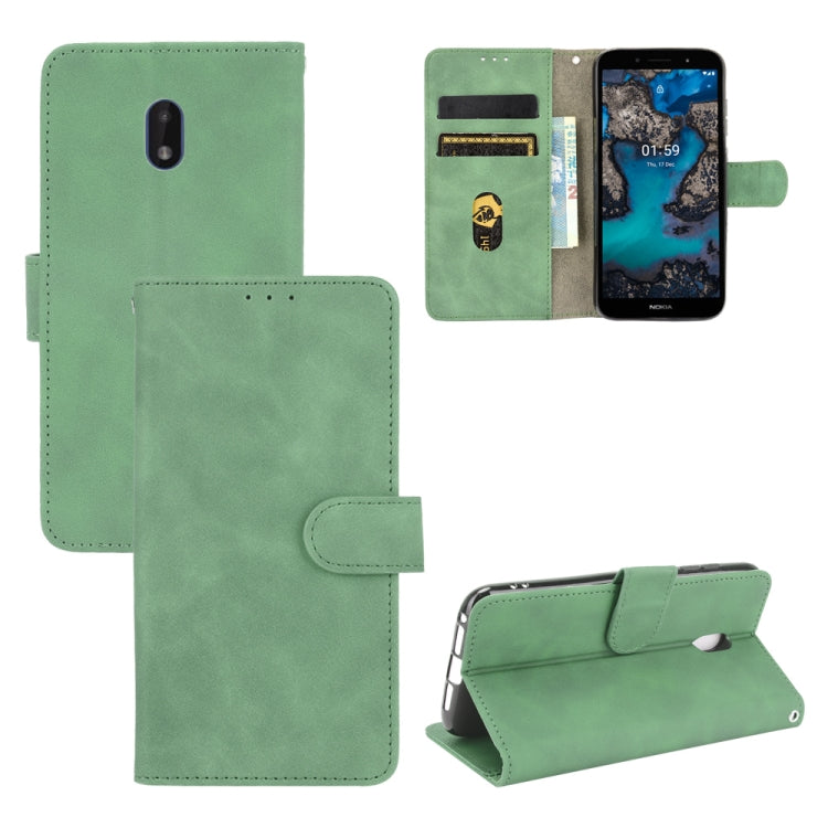 Tinta unita Skin Feel Fibbia magnetica Flip orizzontale Custodia in pelle PU con struttura in vitello con supporto e slot per schede e portafoglio, For Motorola Moto G Stylus 5G, For Nokia C1 Plus