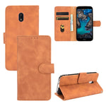 Tinta unita Skin Feel Fibbia magnetica Flip orizzontale Custodia in pelle PU con struttura in vitello con supporto e slot per schede e portafoglio, For Motorola Moto G Stylus 5G, For Nokia C1 Plus