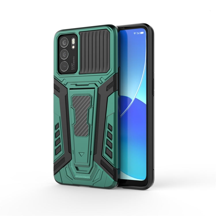 War Chariot Series Armor Custodia protettiva antiurto per PC + TPU all-inclusive con supporto invisibile, For OPPO Reno6 5G, For OnePlus 9