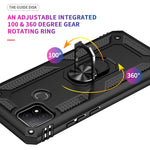 Custodia protettiva antiurto in TPU + PC con supporto girevole a 360 gradi, For OPPO A15