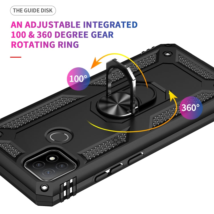 Custodia protettiva antiurto in TPU + PC con supporto girevole a 360 gradi, For OPPO A15