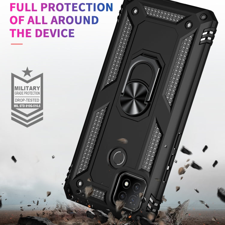 Custodia protettiva antiurto in TPU + PC con supporto girevole a 360 gradi, For OPPO A15