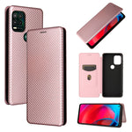 Struttura in fibra di carbonio Flip orizzontale magnetico Custodia in pelle TPU + PC + PU con slot per schede, For Motorola Moto G Stylus 5G, For Vivo V21e, For ZTE Nubia Red Magic 6R