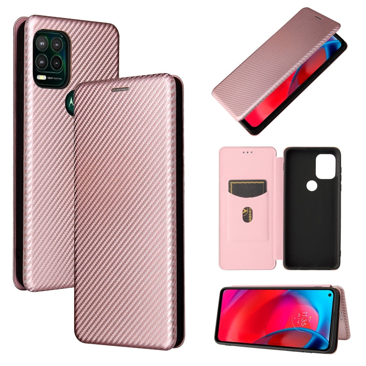 Struttura in fibra di carbonio Flip orizzontale magnetico Custodia in pelle TPU + PC + PU con slot per schede, For Motorola Moto G Stylus 5G, For Vivo V21e, For ZTE Nubia Red Magic 6R