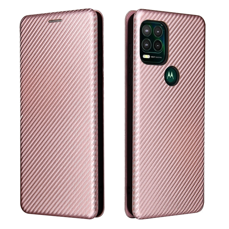 Struttura in fibra di carbonio Flip orizzontale magnetico Custodia in pelle TPU + PC + PU con slot per schede, For Motorola Moto G Stylus 5G, For Vivo V21e, For ZTE Nubia Red Magic 6R