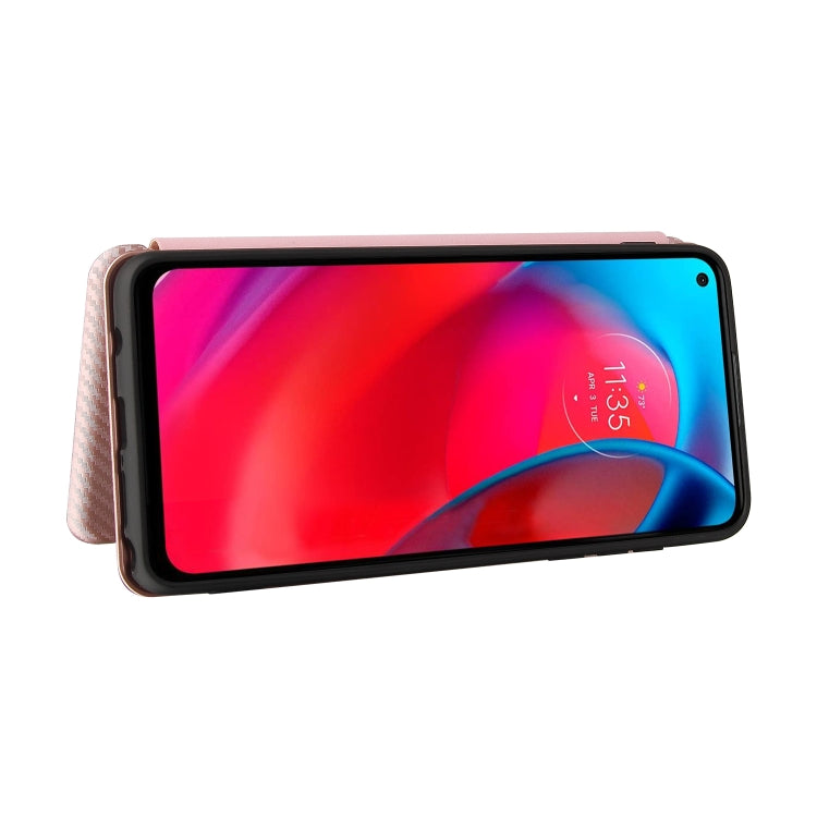 Struttura in fibra di carbonio Flip orizzontale magnetico Custodia in pelle TPU + PC + PU con slot per schede, For Motorola Moto G Stylus 5G, For Vivo V21e, For ZTE Nubia Red Magic 6R