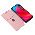 Struttura in fibra di carbonio Flip orizzontale magnetico Custodia in pelle TPU + PC + PU con slot per schede, For Motorola Moto G Stylus 5G, For Vivo V21e, For ZTE Nubia Red Magic 6R