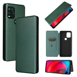 Struttura in fibra di carbonio Flip orizzontale magnetico Custodia in pelle TPU + PC + PU con slot per schede, For Motorola Moto G Stylus 5G, For Vivo V21e, For ZTE Nubia Red Magic 6R