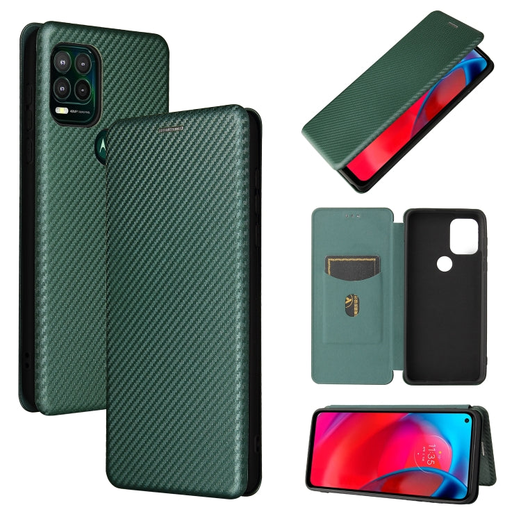 Struttura in fibra di carbonio Flip orizzontale magnetico Custodia in pelle TPU + PC + PU con slot per schede, For Motorola Moto G Stylus 5G, For Vivo V21e, For ZTE Nubia Red Magic 6R