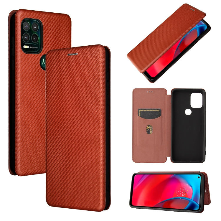 Struttura in fibra di carbonio Flip orizzontale magnetico Custodia in pelle TPU + PC + PU con slot per schede, For Motorola Moto G Stylus 5G, For Vivo V21e, For ZTE Nubia Red Magic 6R