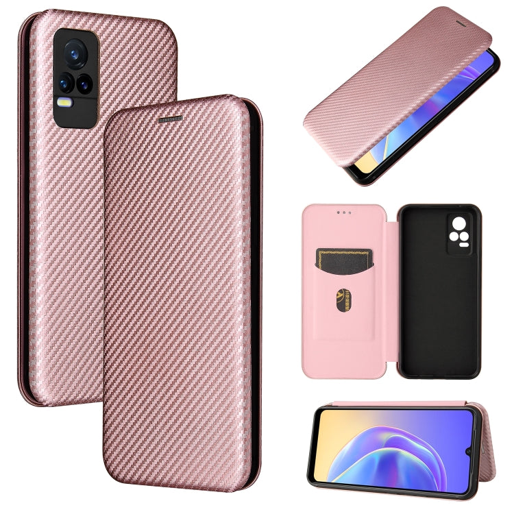 Struttura in fibra di carbonio Flip orizzontale magnetico Custodia in pelle TPU + PC + PU con slot per schede, For Motorola Moto G Stylus 5G, For Vivo V21e, For ZTE Nubia Red Magic 6R