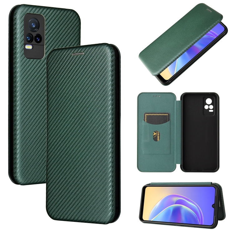 Struttura in fibra di carbonio Flip orizzontale magnetico Custodia in pelle TPU + PC + PU con slot per schede, For Motorola Moto G Stylus 5G, For Vivo V21e, For ZTE Nubia Red Magic 6R