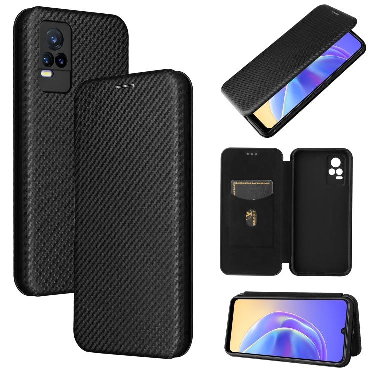 Struttura in fibra di carbonio Flip orizzontale magnetico Custodia in pelle TPU + PC + PU con slot per schede, For Motorola Moto G Stylus 5G, For Vivo V21e, For ZTE Nubia Red Magic 6R