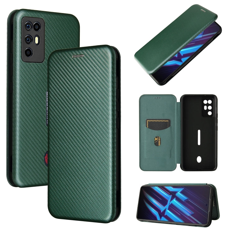 Struttura in fibra di carbonio Flip orizzontale magnetico Custodia in pelle TPU + PC + PU con slot per schede, For Motorola Moto G Stylus 5G, For Vivo V21e, For ZTE Nubia Red Magic 6R