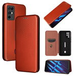 Struttura in fibra di carbonio Flip orizzontale magnetico Custodia in pelle TPU + PC + PU con slot per schede, For Motorola Moto G Stylus 5G, For Vivo V21e, For ZTE Nubia Red Magic 6R