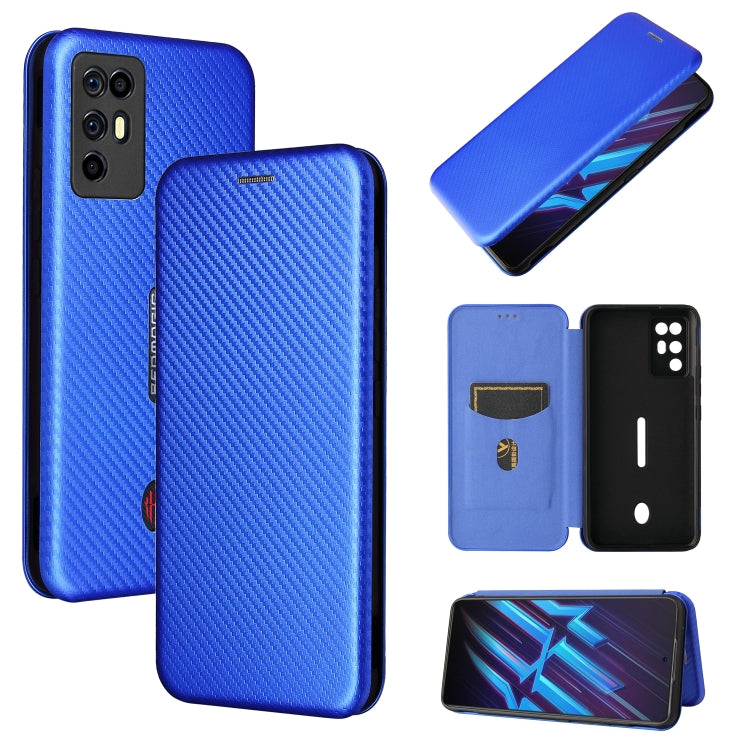 Struttura in fibra di carbonio Flip orizzontale magnetico Custodia in pelle TPU + PC + PU con slot per schede, For Motorola Moto G Stylus 5G, For Vivo V21e, For ZTE Nubia Red Magic 6R