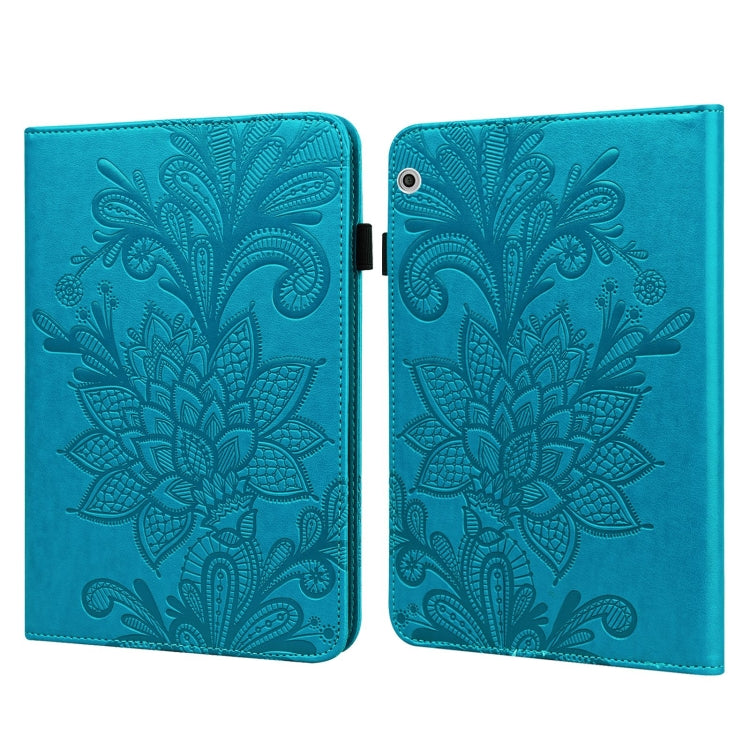 Custodia in pelle a ribalta orizzontale con motivo a fiori in pizzo con supporto e fessure per carte e portafogli e cornice per foto, For Huawei MediaPad T3 10, For Huawei MediaPad M5 Lite, For Amazon Kindle Fire HD 8 2019/2018/2017/2016               ...