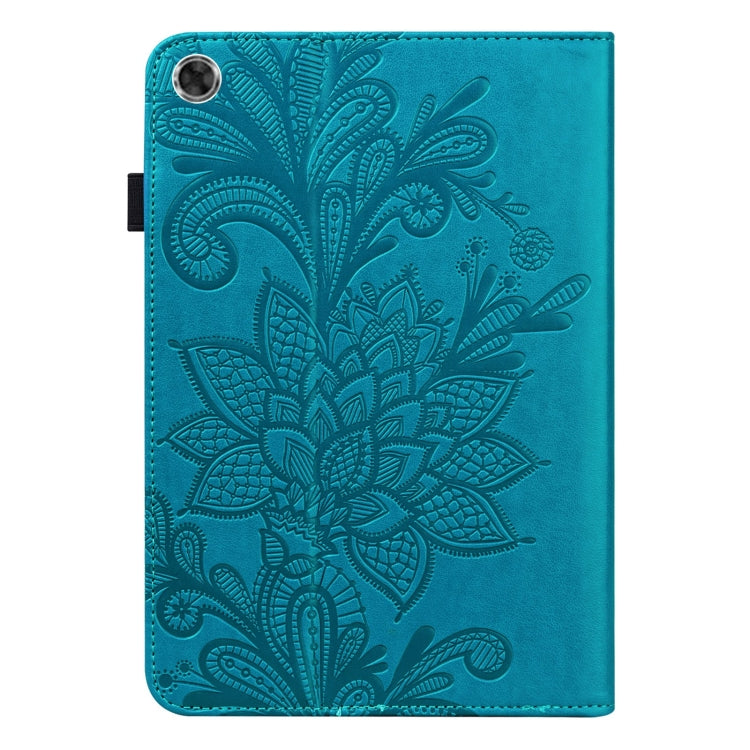 Custodia in pelle a ribalta orizzontale con motivo a fiori in pizzo con supporto e fessure per carte e portafogli e cornice per foto, For Lenovo Tab M8 8505X