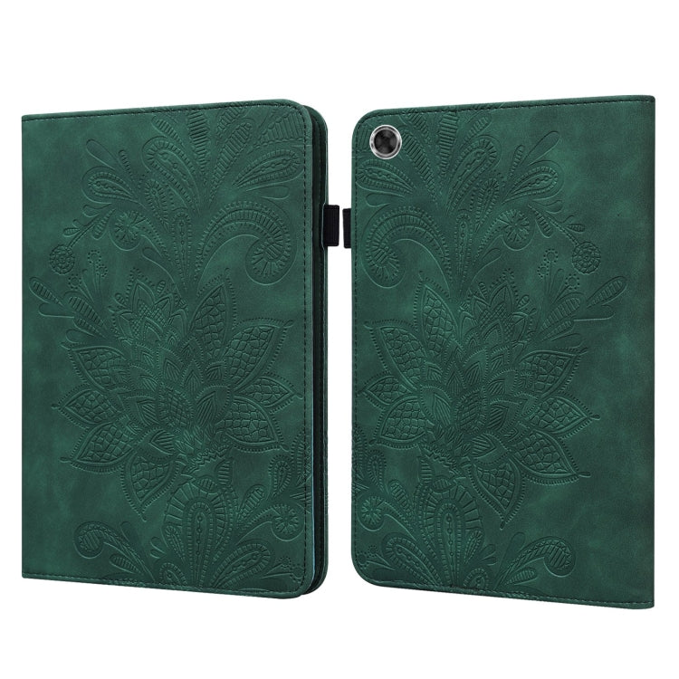 Custodia in pelle a ribalta orizzontale con motivo a fiori in pizzo con supporto e fessure per carte e portafogli e cornice per foto, For Lenovo Tab M8 8505X