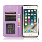 Custodia portafoglio in pelle con flip per iPhone 7 Plus e 8 Plus