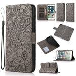 Custodia portafoglio in pelle con flip per iPhone 7 Plus e 8 Plus