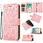 Custodia portafoglio in pelle con flip per iPhone 7 Plus e 8 Plus