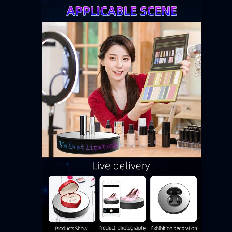 Schermo APP intelligente Display giradischi elettrico girevole Espositore a specchio Giradischi per riprese video in diretta