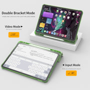 Flip orizzontale multi-pieghevole in pelle PU + TPU Aitbag Custodia in mezza pasta antiurto con supporto e slot per penna e funzione Sleep / Wake-up, For iPad Pro 11 2022 / 2020/2021