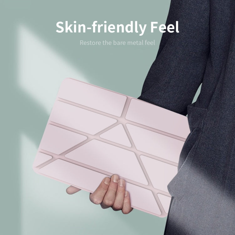 Flip orizzontale multi-pieghevole in pelle PU + TPU Aitbag Custodia in mezza pasta antiurto con supporto e slot per penna e funzione Sleep / Wake-up, For iPad Pro 11 2022 / 2020/2021