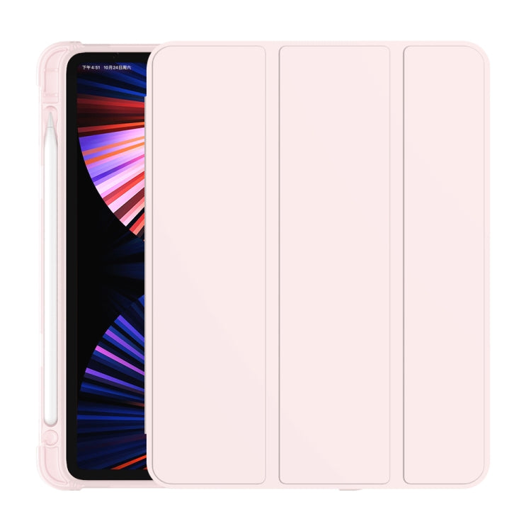 Flip orizzontale a 3 pieghe in pelle PU + TPU Aitbag Custodia in mezza pasta antiurto con supporto e slot per penna e funzione Sleep / Wake-up, For iPad Pro 11 2022 / 2020/2021