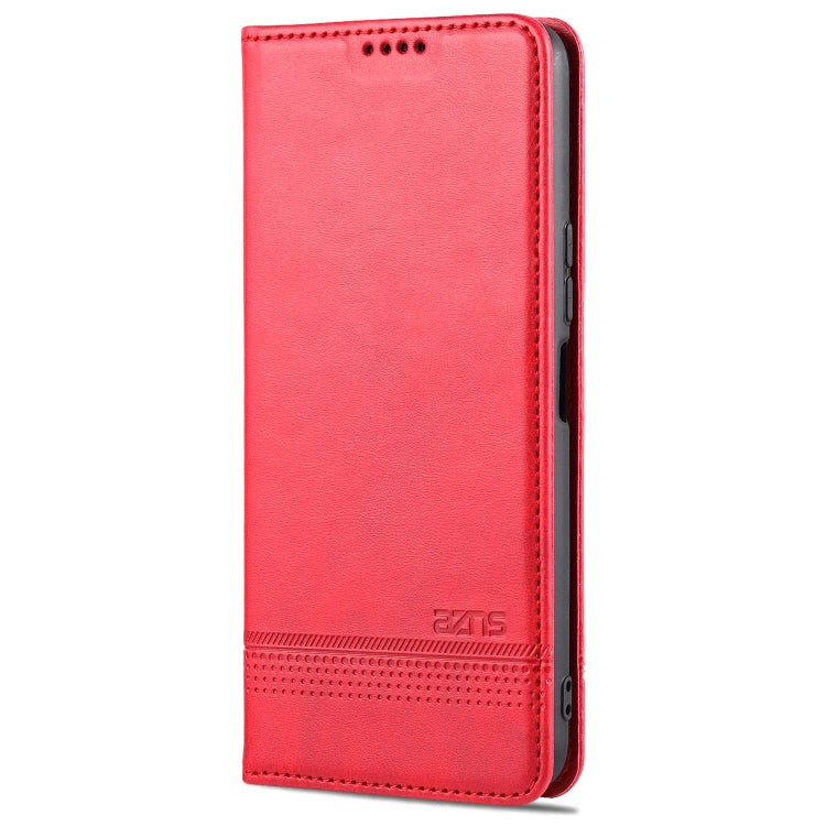 AZNS Custodia in pelle a vibrazione orizzontale con struttura in vitello magnetico con slot per carte, supporto e portafoglio, For vivo Y53s