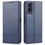 AZNS Custodia in pelle a vibrazione orizzontale con struttura in vitello magnetico con slot per carte, supporto e portafoglio, For vivo Y53s
