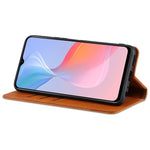 AZNS Custodia in pelle a vibrazione orizzontale con struttura in vitello magnetico con slot per carte, supporto e portafoglio, For vivo Y53s