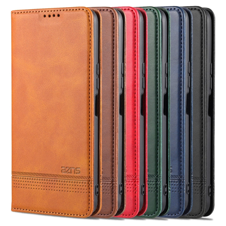 AZNS Custodia in pelle a vibrazione orizzontale con struttura in vitello magnetico con slot per carte, supporto e portafoglio, For vivo Y53s