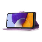 Custodia in pelle con flip orizzontale in rilievo con girasoli effetto pelle con supporto e slot per carte, portafoglio e cordino, For Samsung Galaxy A22 5G, For Samsung Galaxy A51