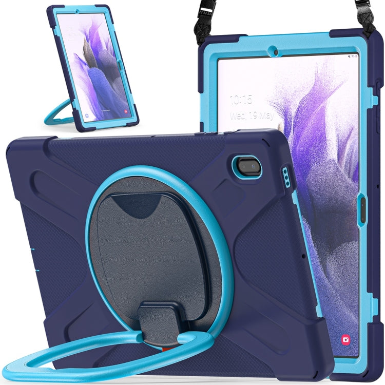 Custodia protettiva in silicone + PC con supporto e tracolla, For Samsung Galaxy Tab S7 FE T730