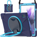 Custodia protettiva in silicone + PC con supporto e tracolla, For Samsung Galaxy Tab S7 FE T730