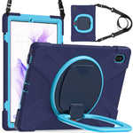 Custodia protettiva in silicone + PC con supporto e tracolla, For Samsung Galaxy Tab S7 FE T730